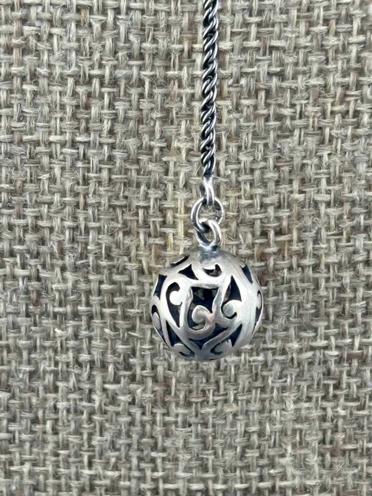 Sterling Silver Toggle Clasp Pendant Necklace 16"