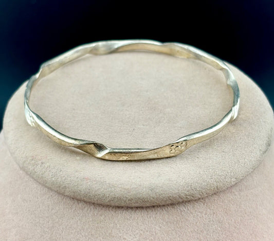 .925 Sterling Silver Bangle Bracelet 13 Grams