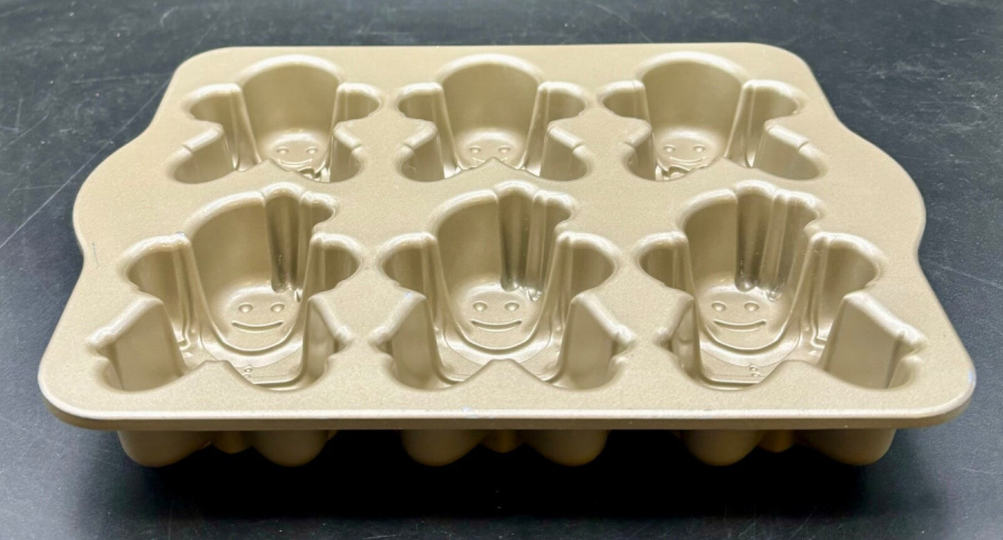 Nordic Ware Gingerbread Kids Cakelet Pan Gingerbread Boys Girls