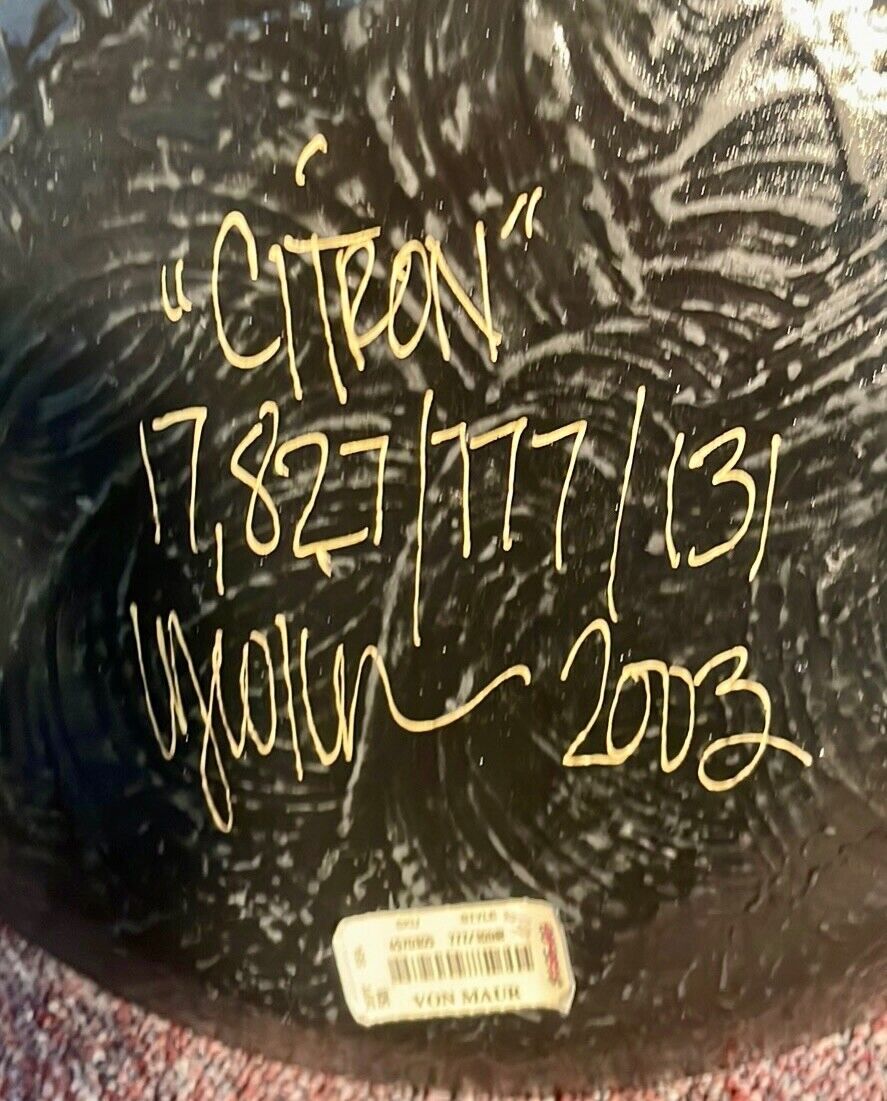 Signed Art Glass Plate "Citron" From Von Maur 2003