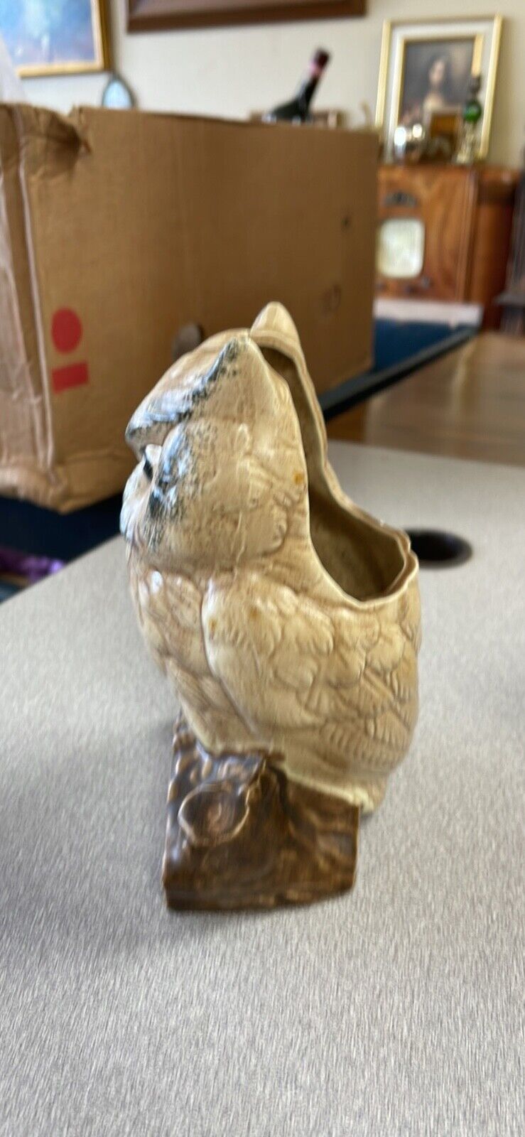 Vintage Ceramic Owl Planter