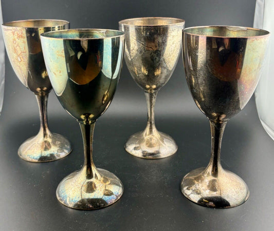 International Silver Silver-Plate Goblets(4)