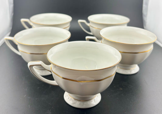 ROSENTHAL Germany  MARIA Pattern  White 5 Tea Cups   5 Pcs