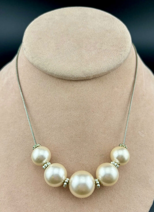 Vintage RMN Chunky Pearl Necklace NK