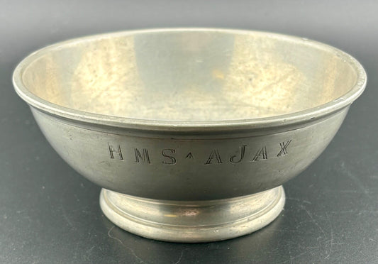Decorative Reproduction Pewter Mess Bowl HMS Ajax