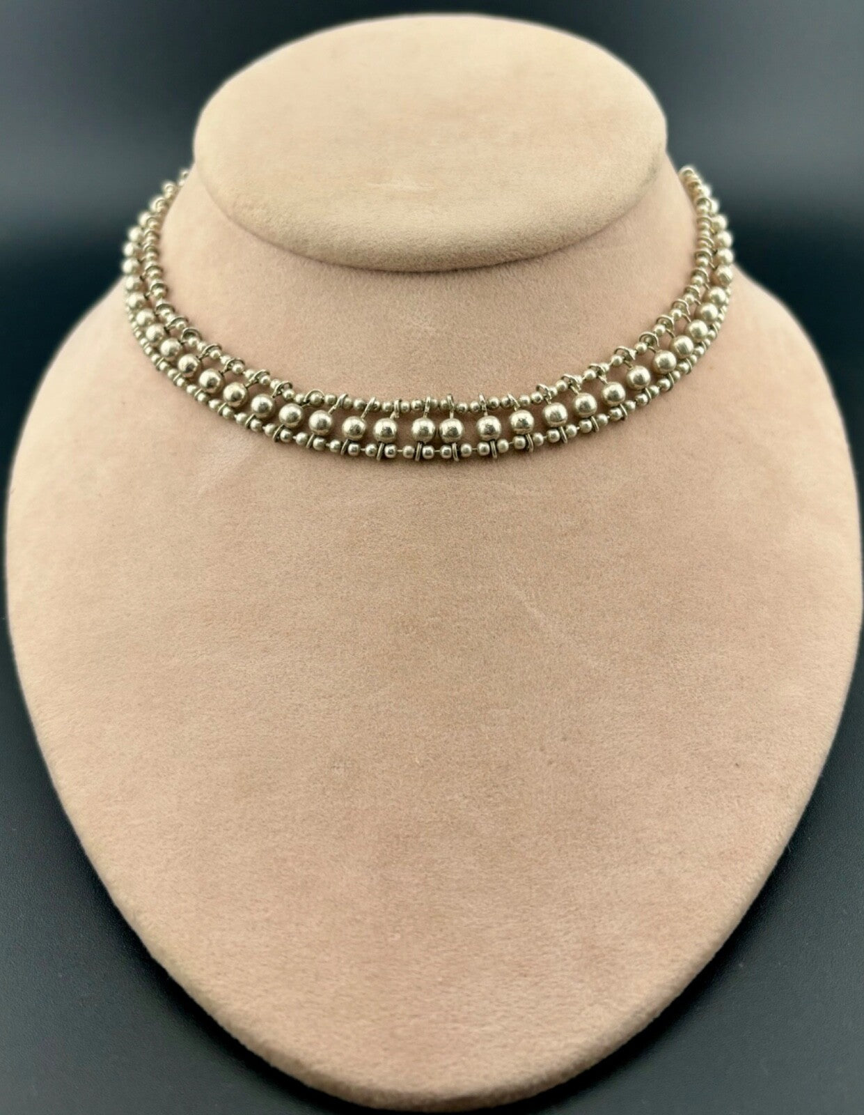 Vintage Silver-Plated Choker Necklace