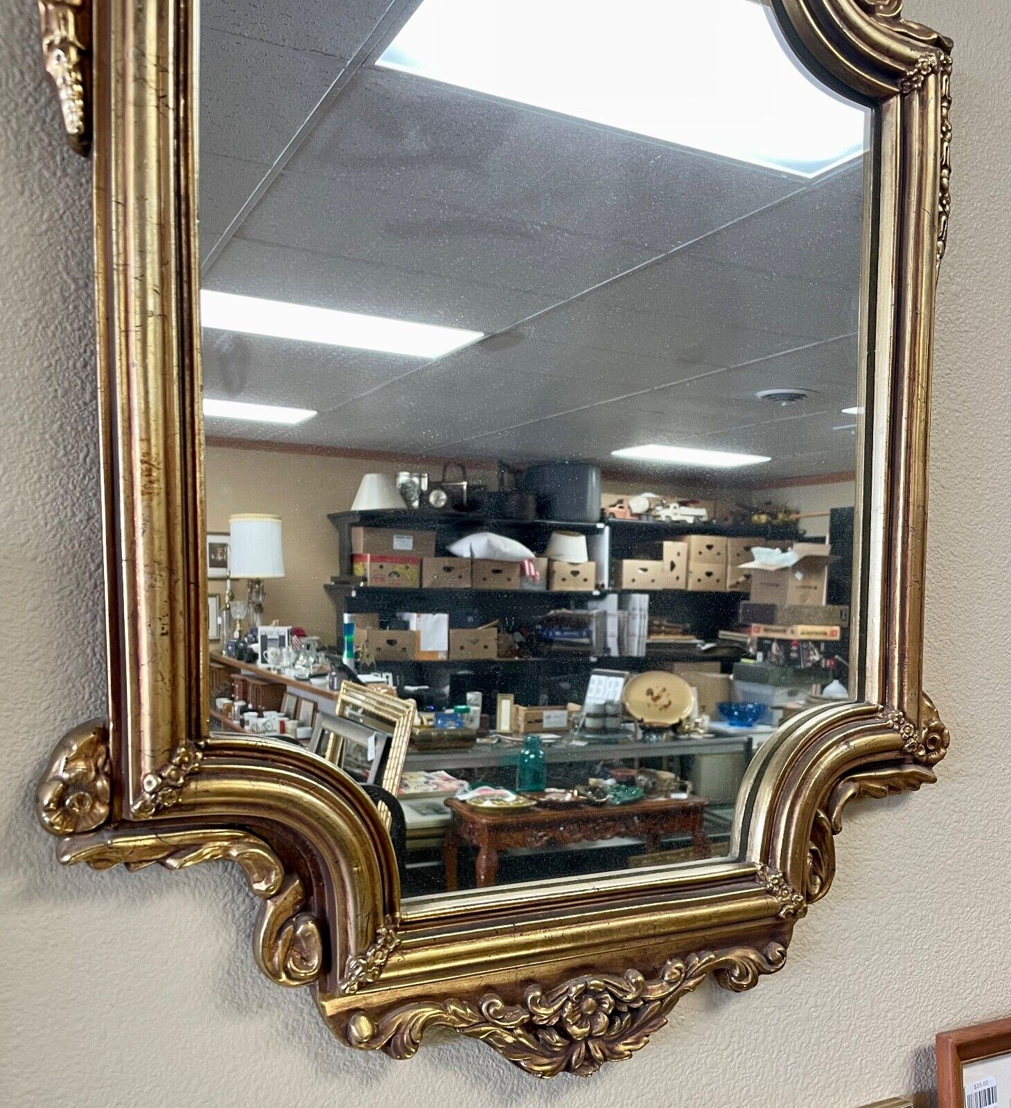 Ornate Gold Leafed Wall Mirror