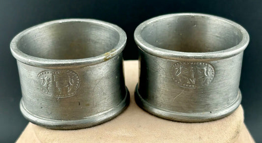 Vintage Pewter Napkin Rings-2 Fin