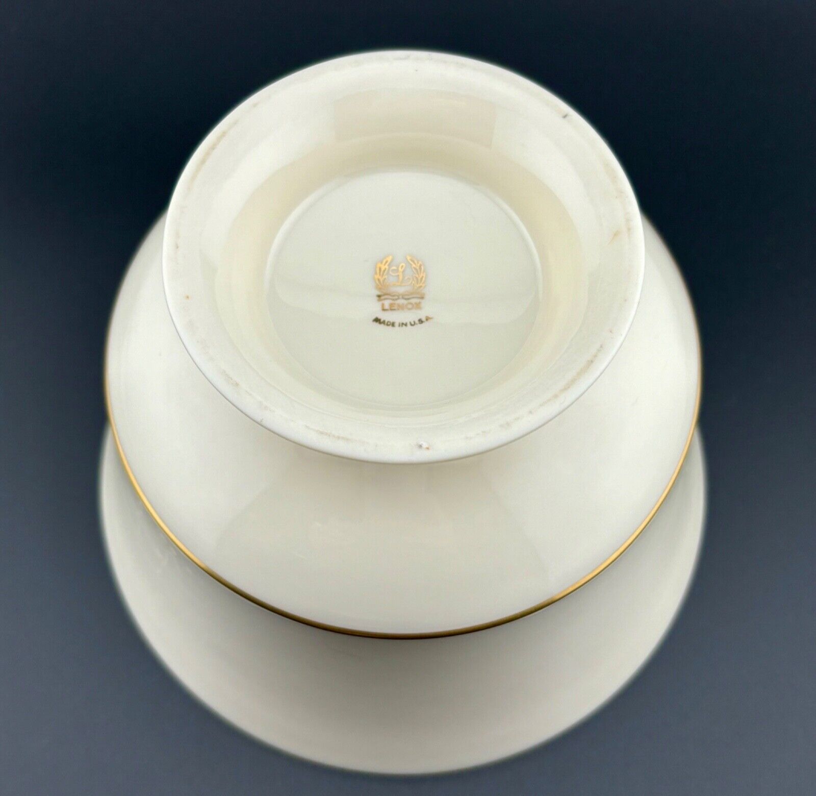 Vintage Lenox Lyric Ivory Lidded Footed CANDY DISH 24k Gold