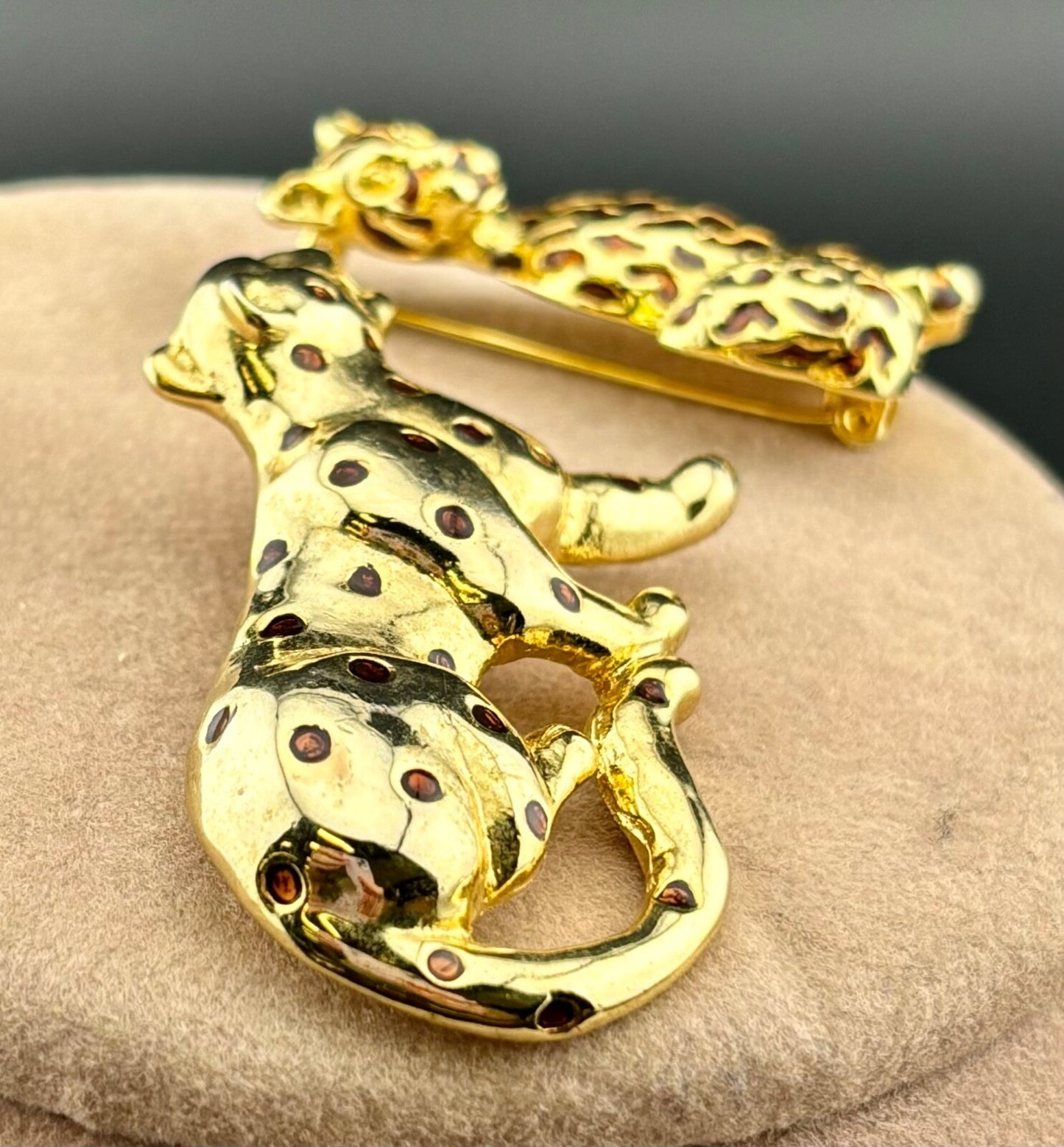 Vintage Leopard/Cheetah Brooches NK