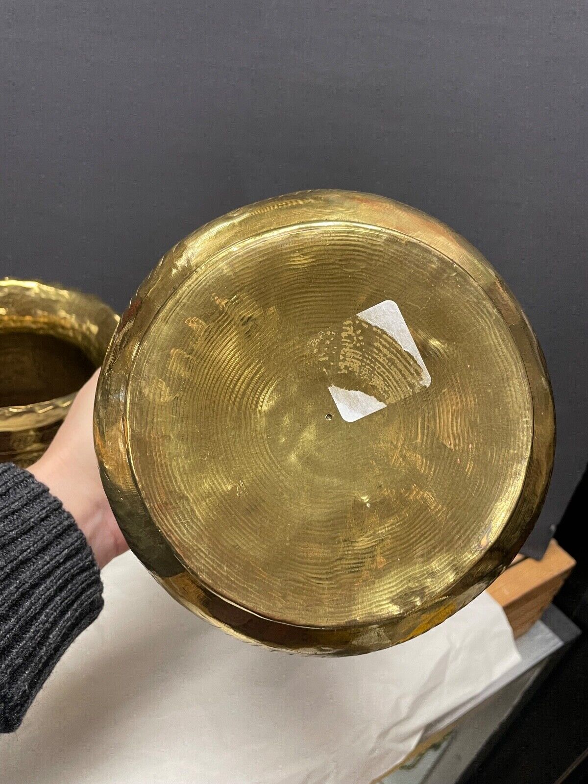 Incised Matching Brass Pots