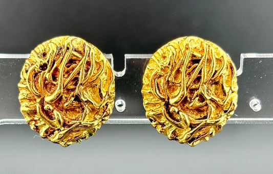 Vintage Trifari Gold-Tone Clip-on Earrings