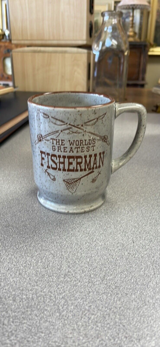 Vintage Worlds Greatest Fisherman Mug Made in Japan 4" T