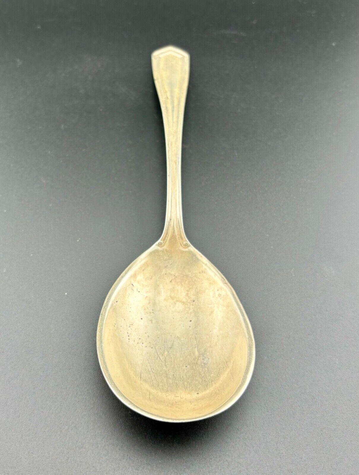 Vintage Engraved "EB" Sterling Silver Serving Spoon 49 Grams