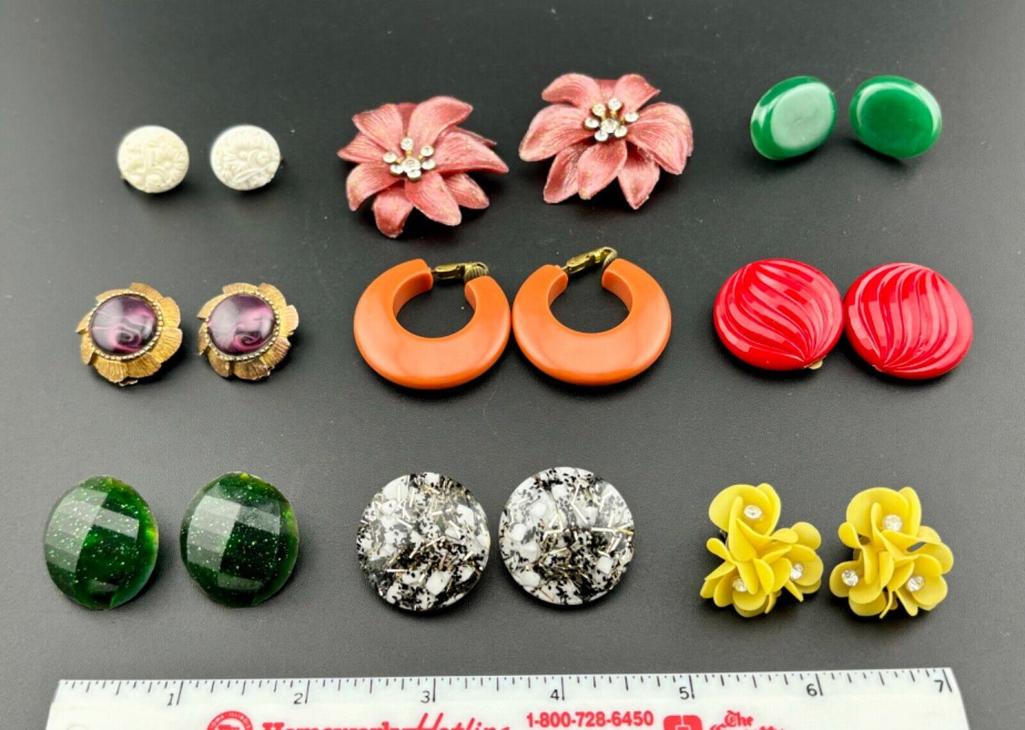 9 Pairs Vintage Screw-Back/Clip-On Earrings NK