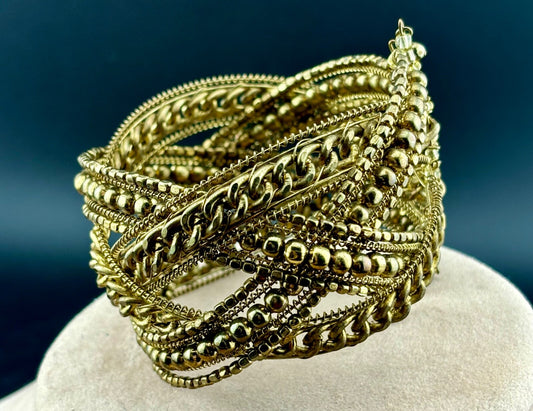 Vintage Wire Wrapped Cuff Bracelet