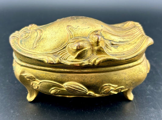 Antique Art Nouveau Gilt Dresser Box