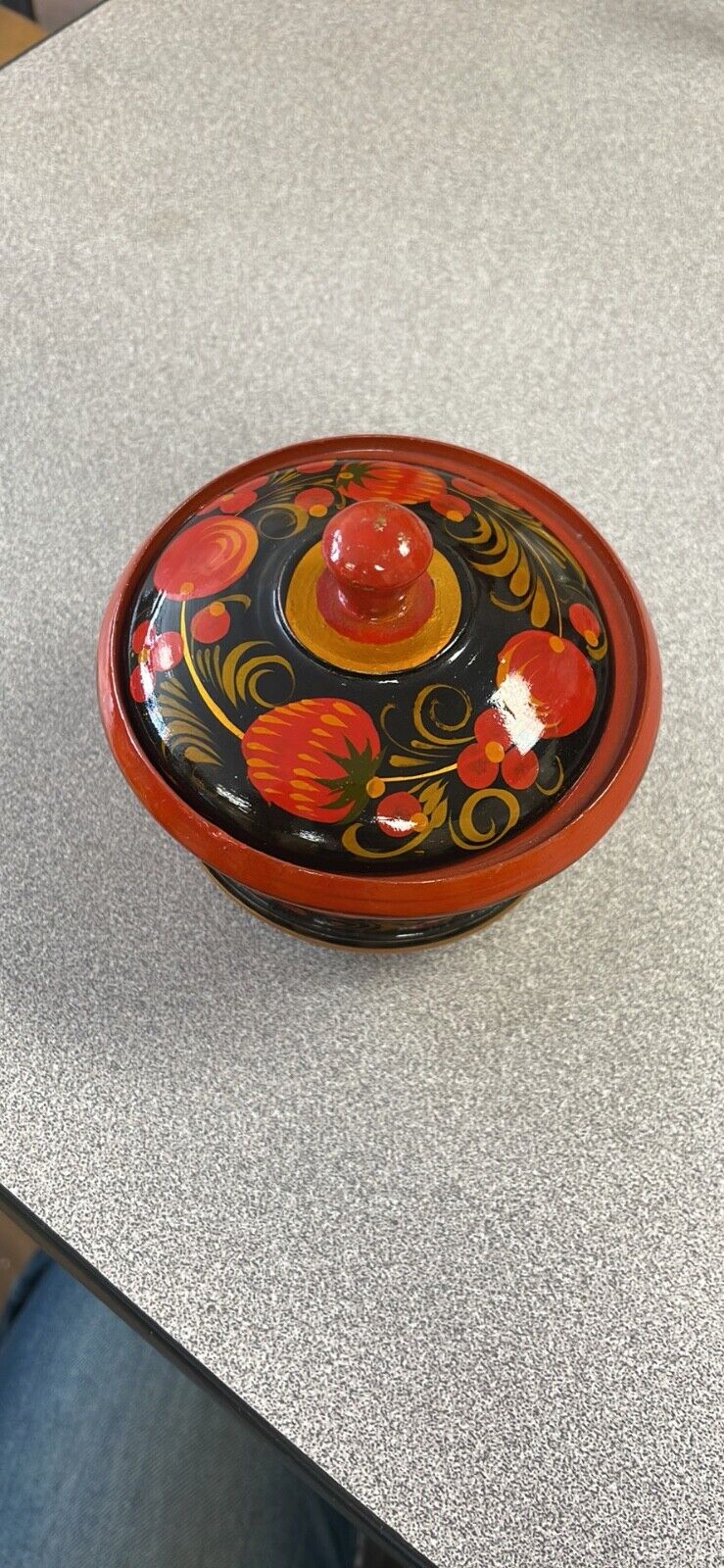 Vintage Russian Folk Art Dresser/Trinket Box