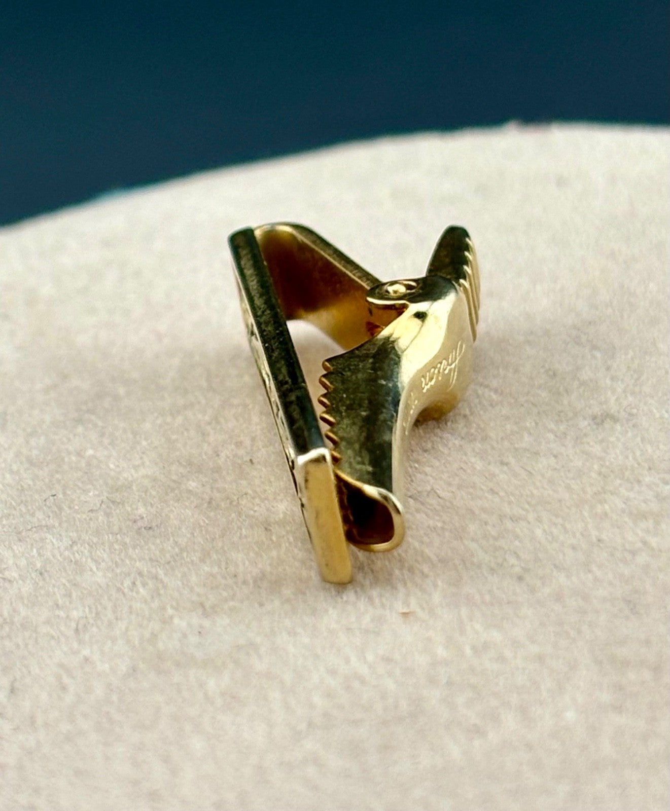 Vintage Anson Gold-Tone Floral Tie Clip