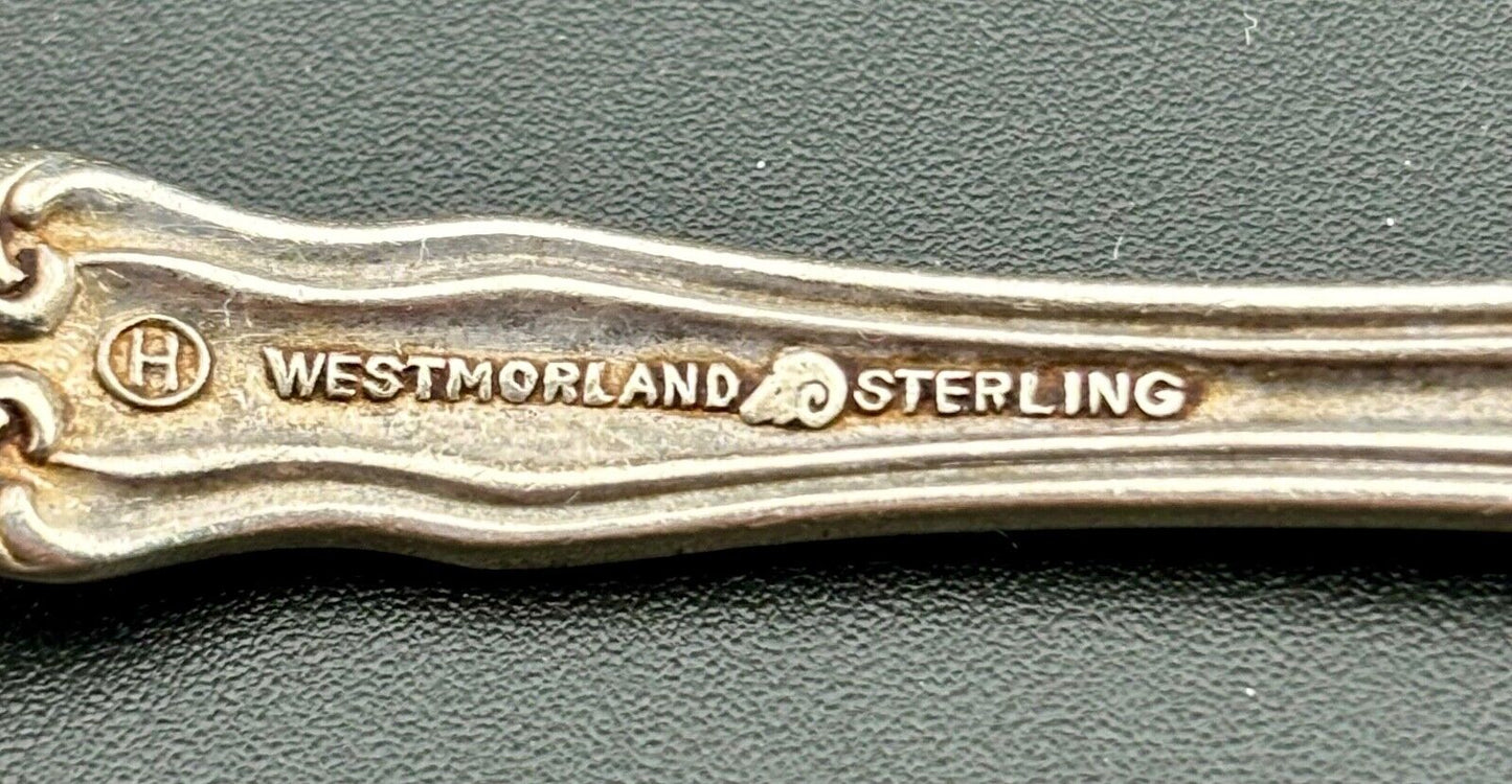 Six Antique Sterling Silver Westmorland Spoons 185 Grams