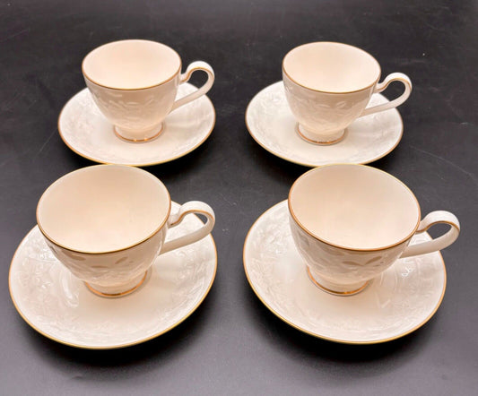 Noritake Halls of Ivy Tea Cup and Saucer(4 Sets)