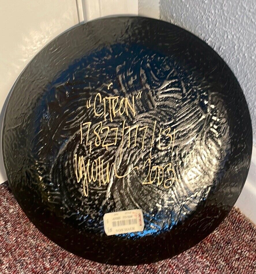 Signed Art Glass Plate "Citron" From Von Maur 2003