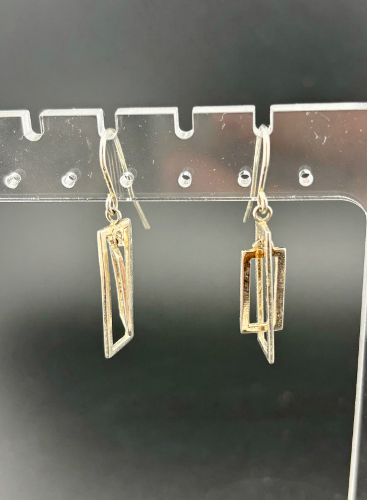 Two Pairs Sterling Silver Dangle Earrings Pictured Jasper