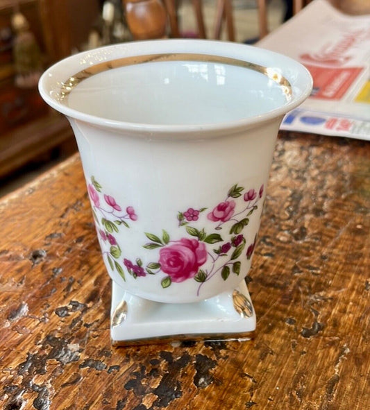 Small Vintage Porcelain Urn Floral