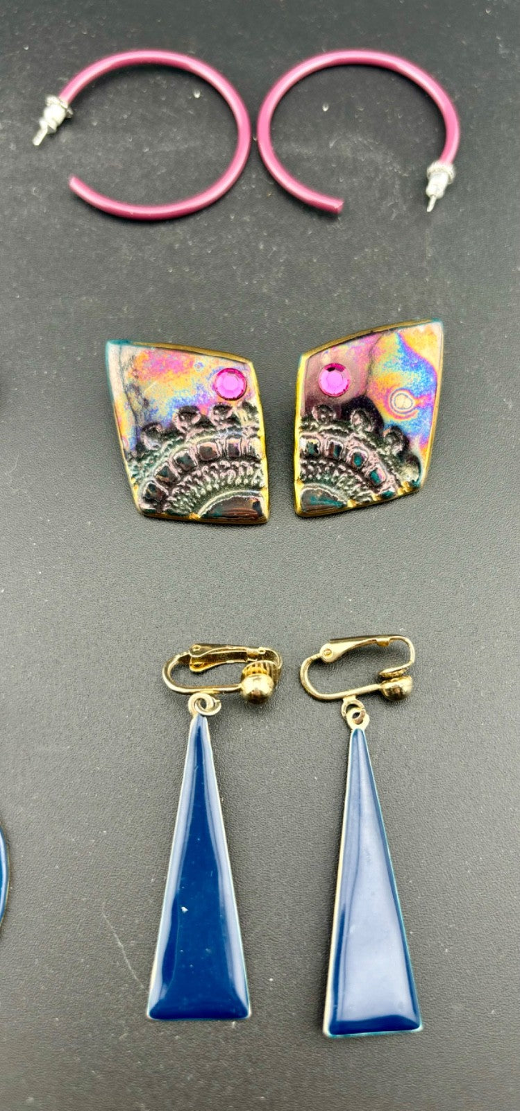 Vintage Bold 1980s Earrings 7 Pairs
