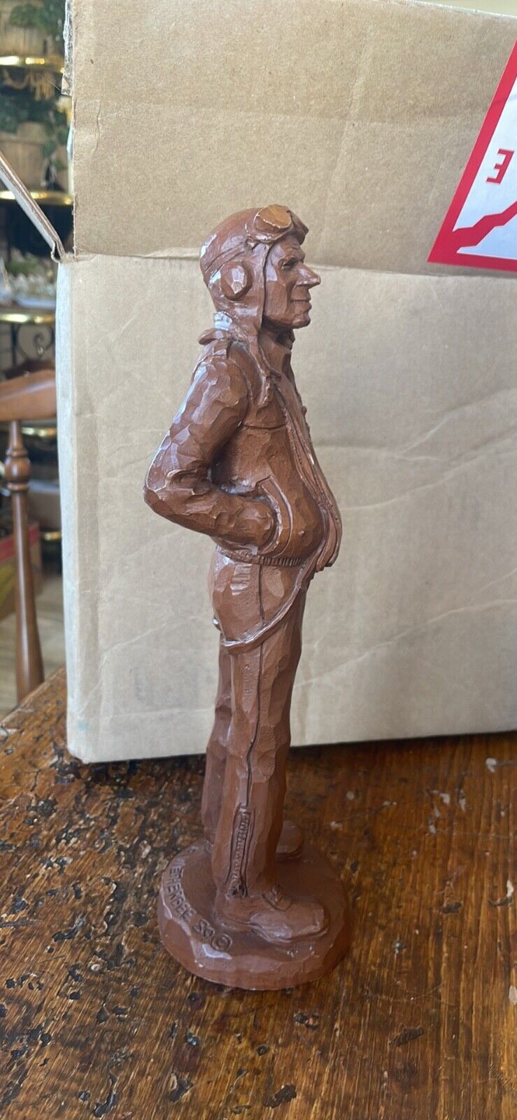 Vintage Wetherbee WWII Aviator Sculpture 1989