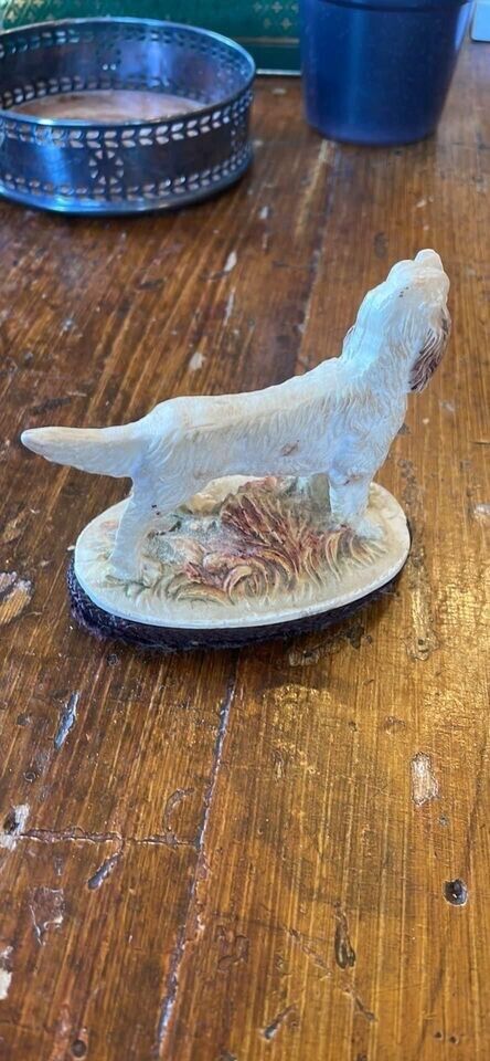 Vintage Resin Spaniel Dog Figurine