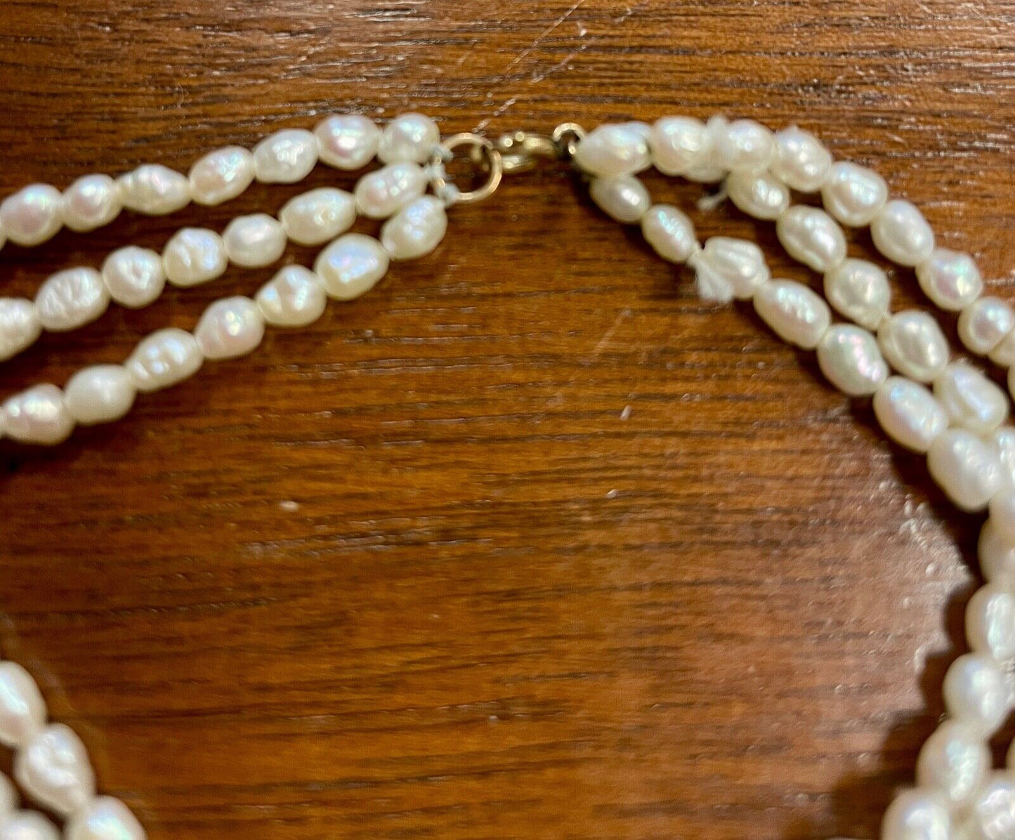 Pair of Vintage Freshwater Pearl Mulit-Strand Bracelets 14KT Gold Filled Clasps