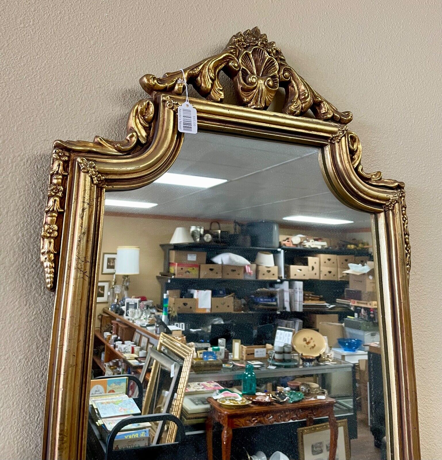 Ornate Gold Leafed Wall Mirror