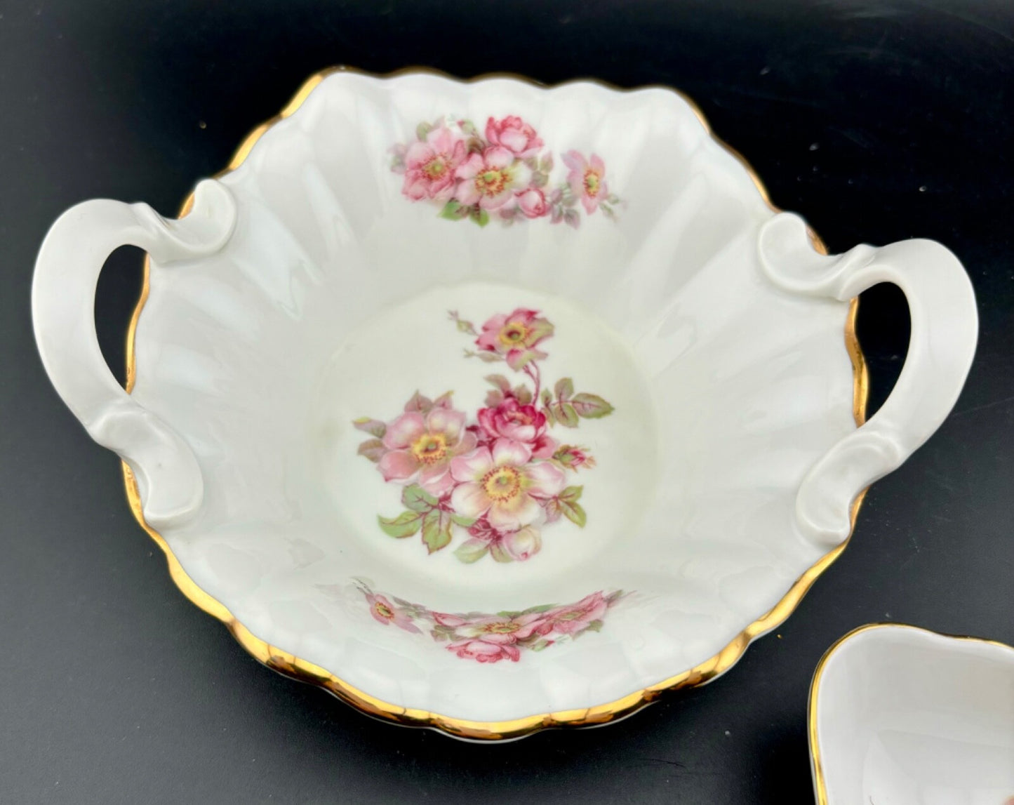 Vintage German Wild Rose Decorative Candy Dishes-2