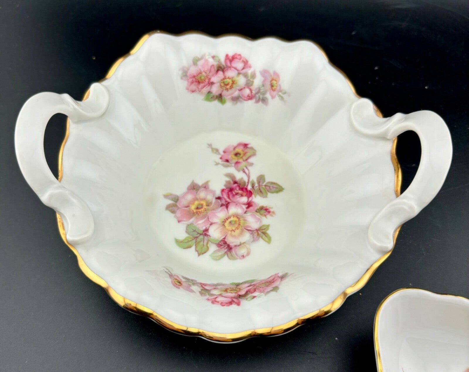 Vintage German Wild Rose Decorative Candy Dishes-2