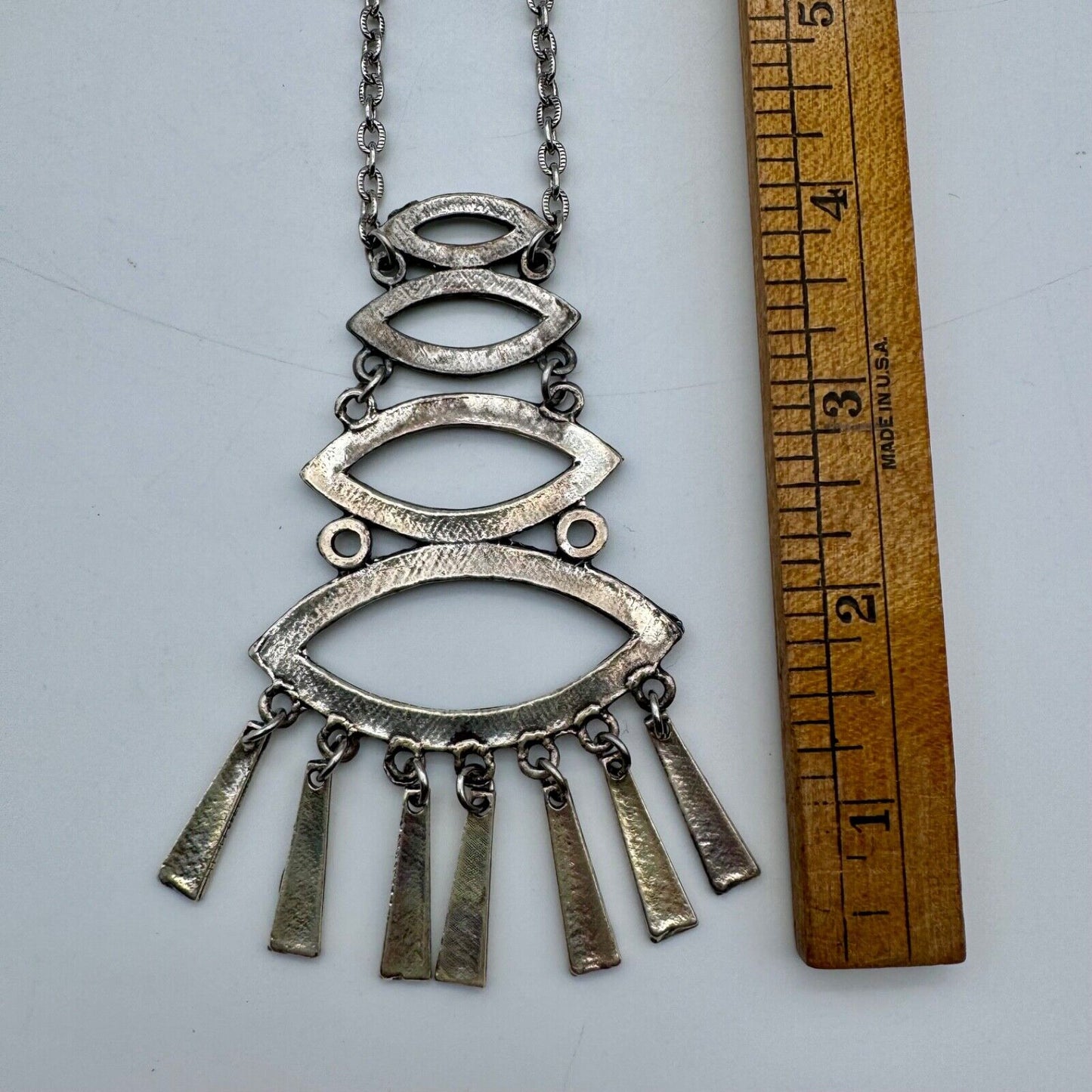 Vintage Silver Plated Nordic Style Pendant Necklace