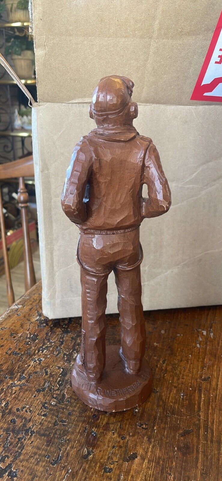 Vintage Wetherbee WWII Aviator Sculpture 1989