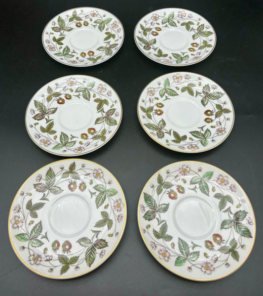 Wedgwood Strawberry Hill (6) Saucers 6 1/4"