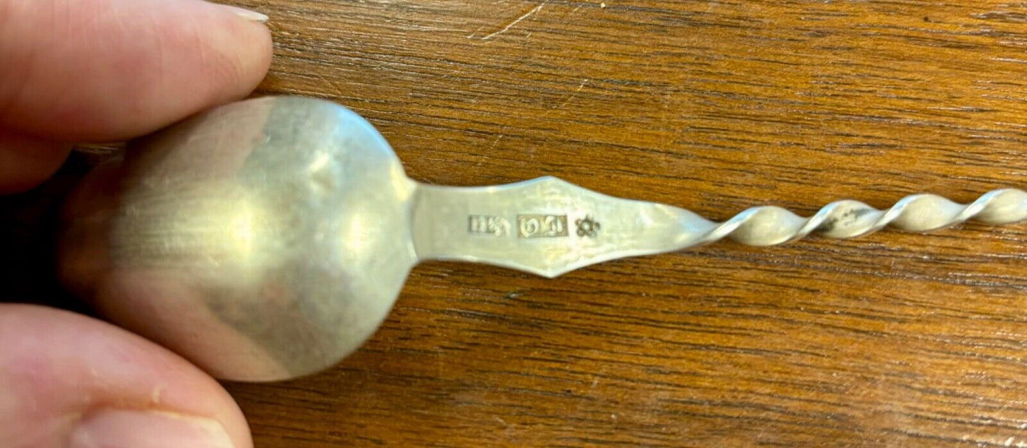 Antique Silver Spoon Engraved Louise 13 1/4 German Loths 8 Grams