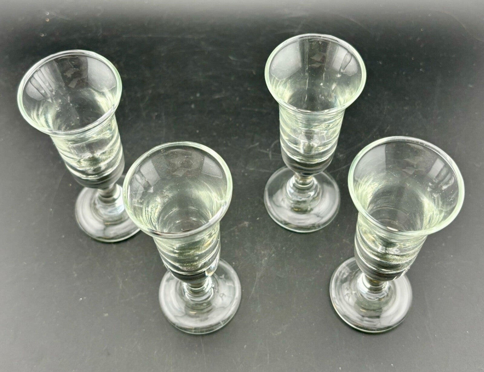 Vintage Clear Glass Cordials 4.25" Set of Four