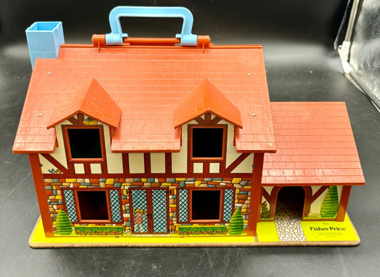 Vintage 1980 Fisher Price Little People Family Tudor House #952 - Play Dollhouse
