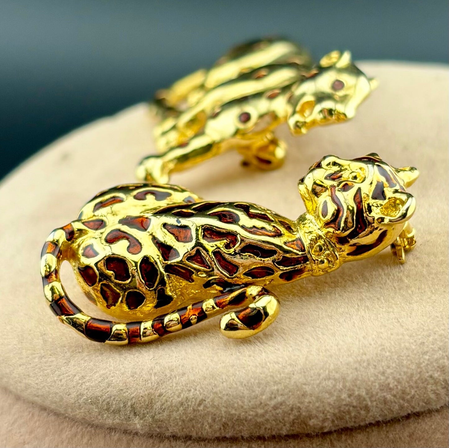 Vintage Leopard/Cheetah Brooches NK