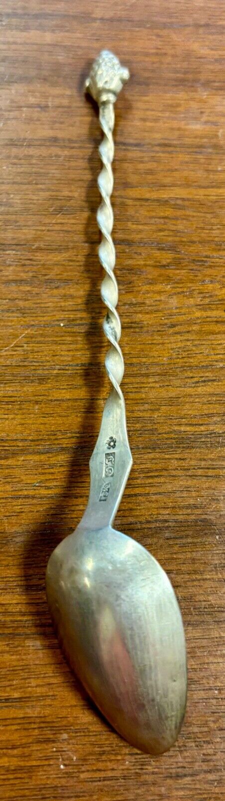 Antique Silver Spoon Engraved Louise 13 1/4 German Loths 8 Grams