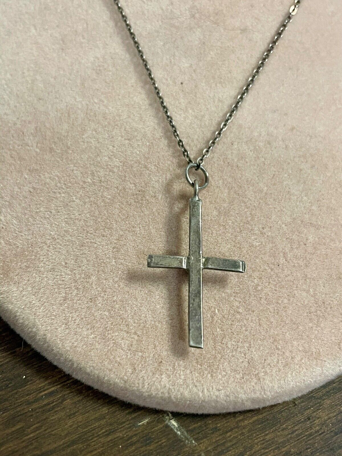 Vintage .925 SS and Turquoise Cross Necklace