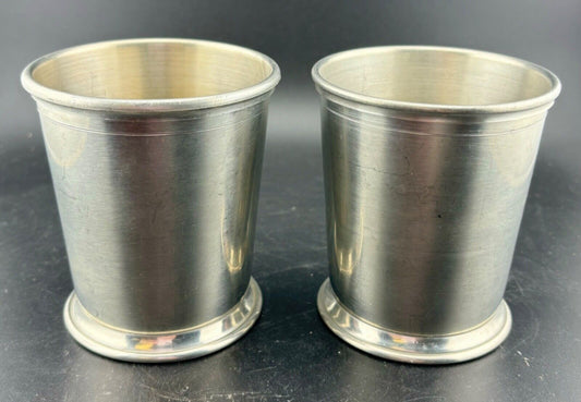 Woodbury Pewter Mint Julep Cup Pair 3.25" x3.5"