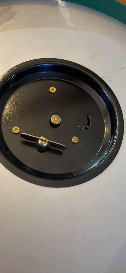 Nice Vintage Mid-Century Metal Mechanical Wall Clock